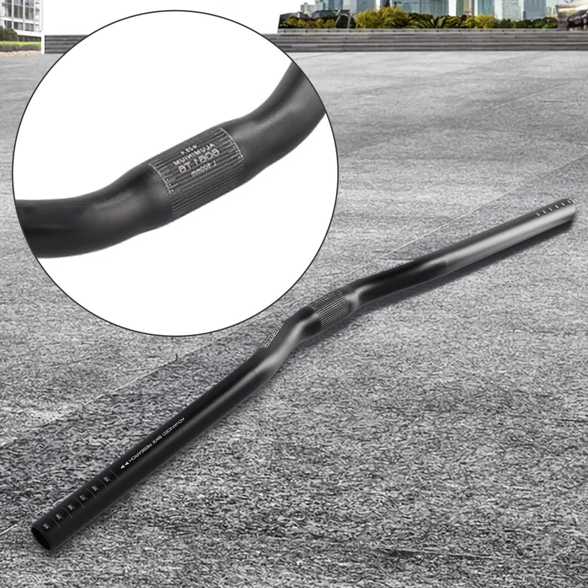 Nouveau guidon en aluminium pour vélo de route, VTT et VTT, 600 mm de hauteur, 25,4 mm de diamètre (mouette)
