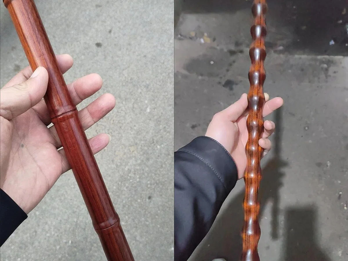 Bois De Santal Naturel 45 Cm,Fait À La Main Bâton D'entraînement en Bois,Aïkido,Laido,Kempo,Kobudo,Arts Martiaux,Bujinkan,Règle De Tai Chi pour Cours De Tai Chi,Fitness,Équipement d'exercice