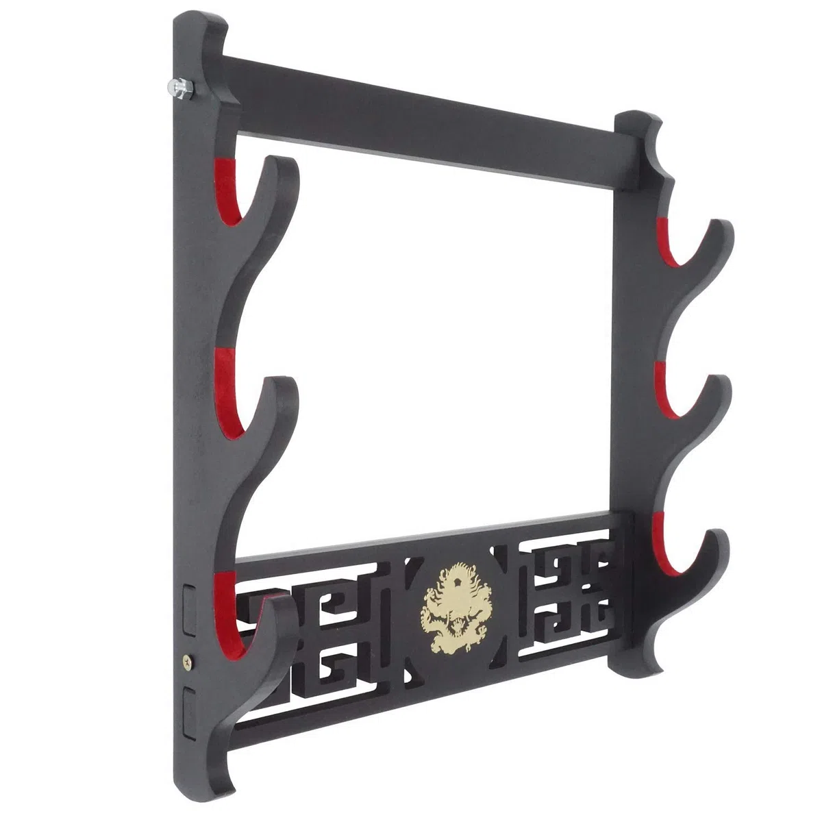 Porte-éPéE Montage Mural Velours Rembourré Katana Stand Samurai Porte-éPéE PréSentoir Style Dragon-3-Tier