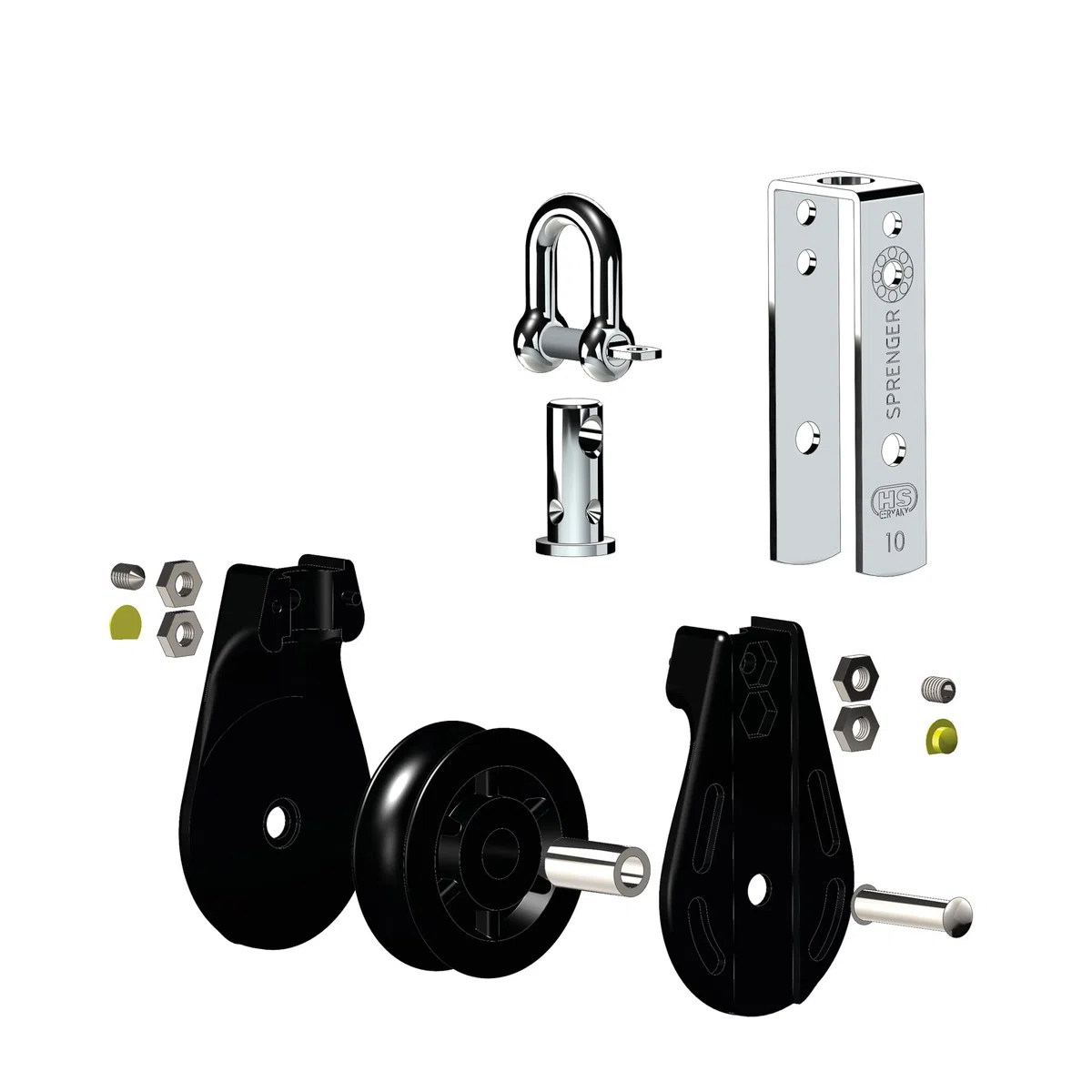 Sprenger Courroie de chargement en Plastique Noire, Taille: 10 mm