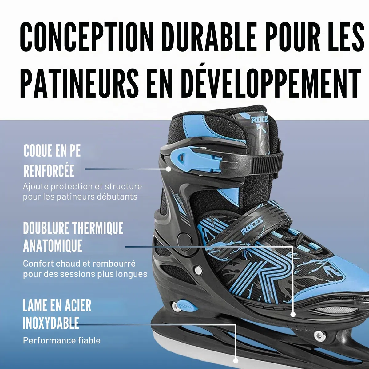 Roces Jokey Ice 3.0 Garçon Patins à glace - Ice Skates pour Enfant