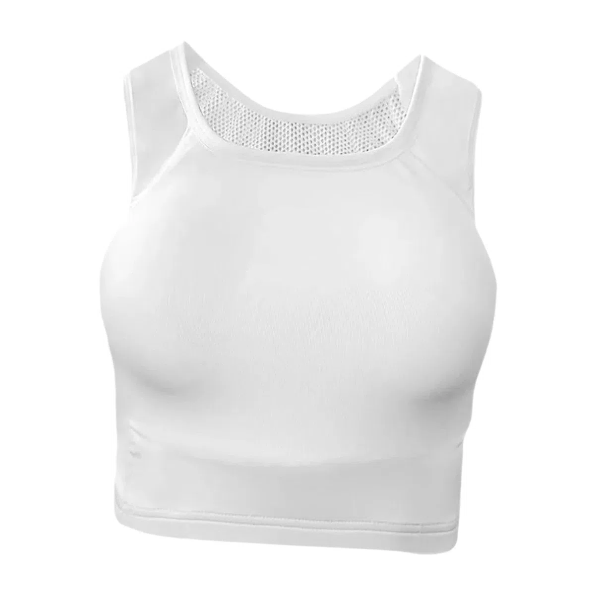 AMSLSIU thoracique de karaté pour femme, idéale pour la pratique du MMA et du taekwondo à domicile (taille L), Blanc, M