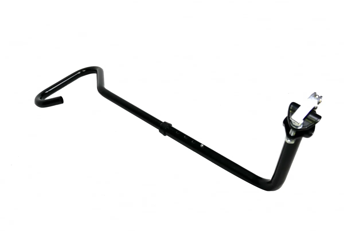 AOK - Canne à vélo Enfant pour Apprentissage - Adaptable tricycles/vélos Enfants - Fixation Rapide sur Tige de Selle - Longueur Ajustable 580 à 725 mm - Acier Robuste, Embout Nylon, Pads PVC