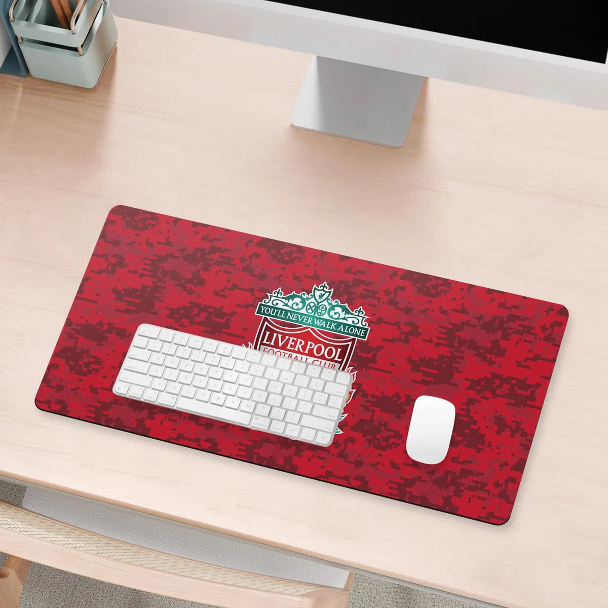 Head Case Designs sous Licence Officielle Liverpool Football Club Blason Camouflage Numérique Graphismes 23.62 x 11.81 x 0.12 inches (600 x 300 mm) - L Tapis De Souris pour Jeux Bureau PC Clavier