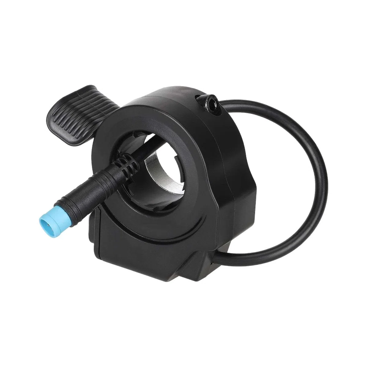 F Fityle Manette à 4 Broches pour Vélo Électrique, avec Système de Verrouillage, Accélérateur à Pouce Remplacement Direct, Installation Facile, Compatible la Plupart des Vélos