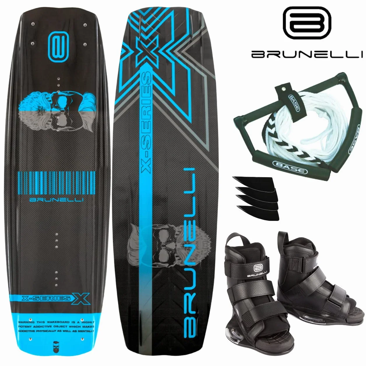 Brunelli Carbone Wakeboard Lot de 2 planches de wakeboard 138 cm