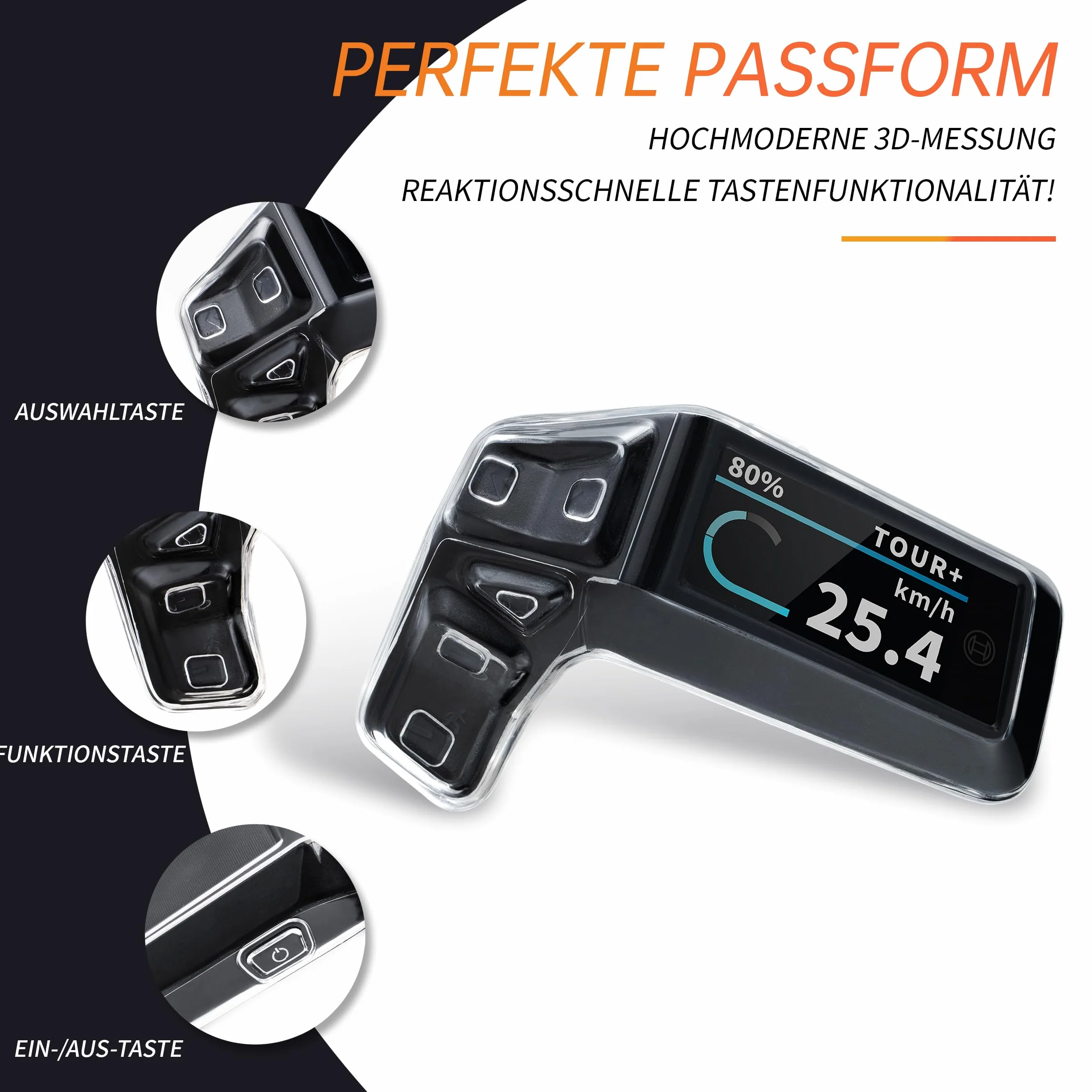 i-LEFANTE Lot de 2 étuis de protection d'écran pour Bosch Purion 200 - Film de protection d'écran pour vélo électrique - Transparent et imperméable - Protection contre les chocs et les rayures