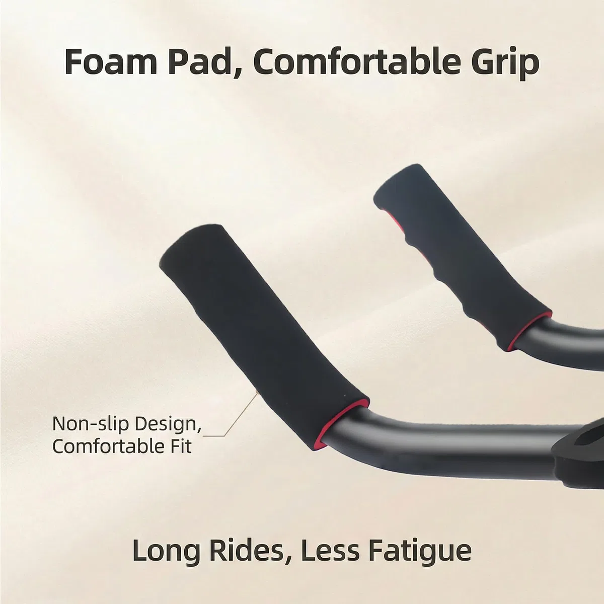 Support de guidon de vélo : Guidon en aluminium avec repose-bras, Guidon aérodynamique antidérapant, Support TT pour triathlon, Support réglable pour vélos de course et VTT