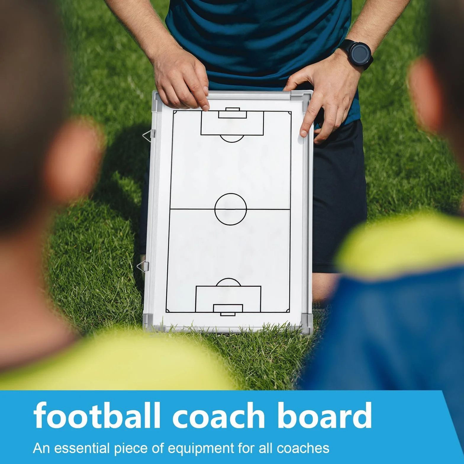 RoseFlower Tableau Football Tactique, Tableau Tactique Football Magnétique, Entraîneur Board avec Stylo Aimants, Tableau Stratégie Portable pour l'entraînement de Football et Les Compétitions