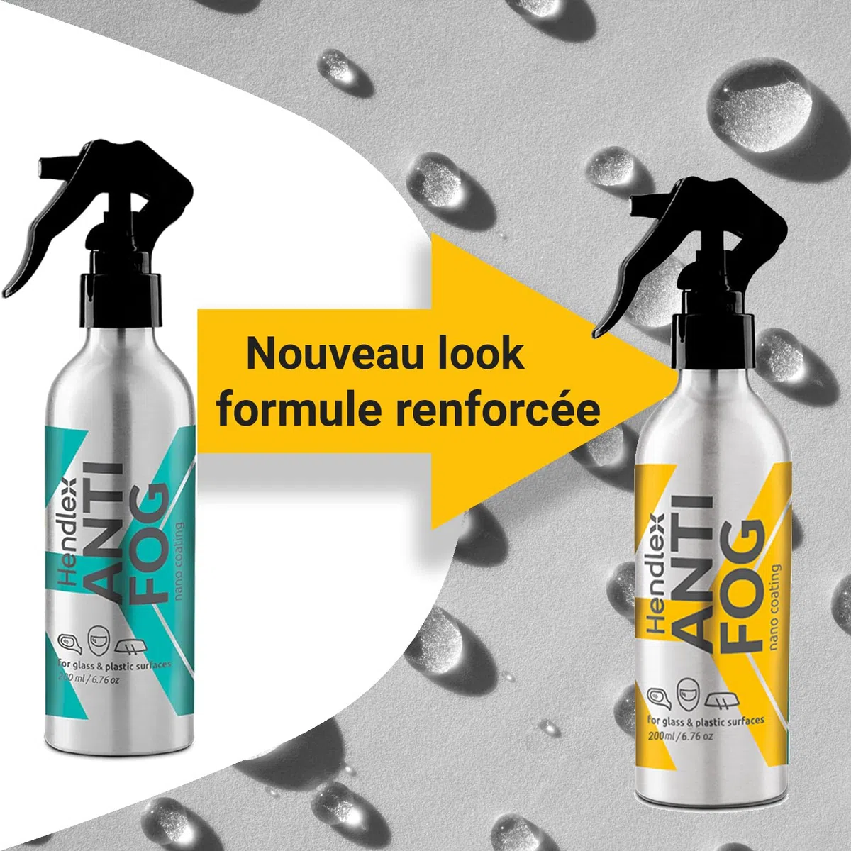 Hendlex Spray Anti Buée Voiture, Kit Anti Buée, Anti Buée Pare-Brise Intérieur, Anti Buée Casque Moto