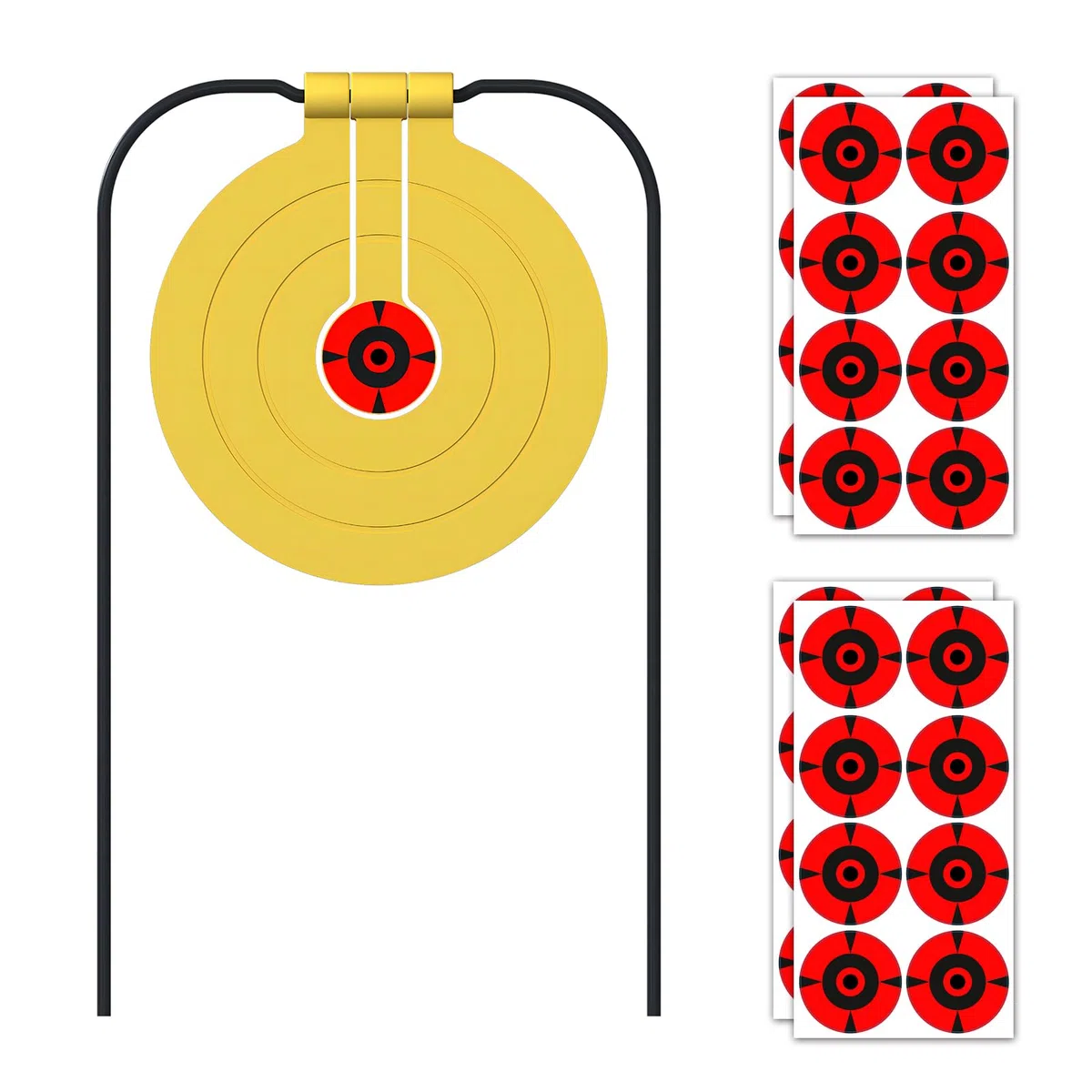 Cible de réinitialisation Auto-guérisante, Cible Gong de 20,32 cm, cibles de tir pour Fusil, Pistolet, Pistolet à air comprimé, Arme de Poing