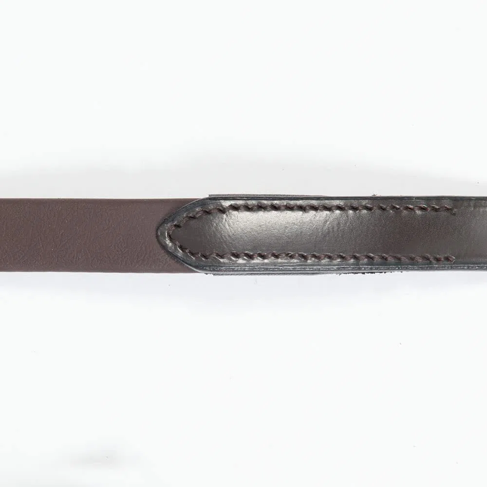 PFIFF 102693 Rênes en cuir et caoutchouc étroites Marron