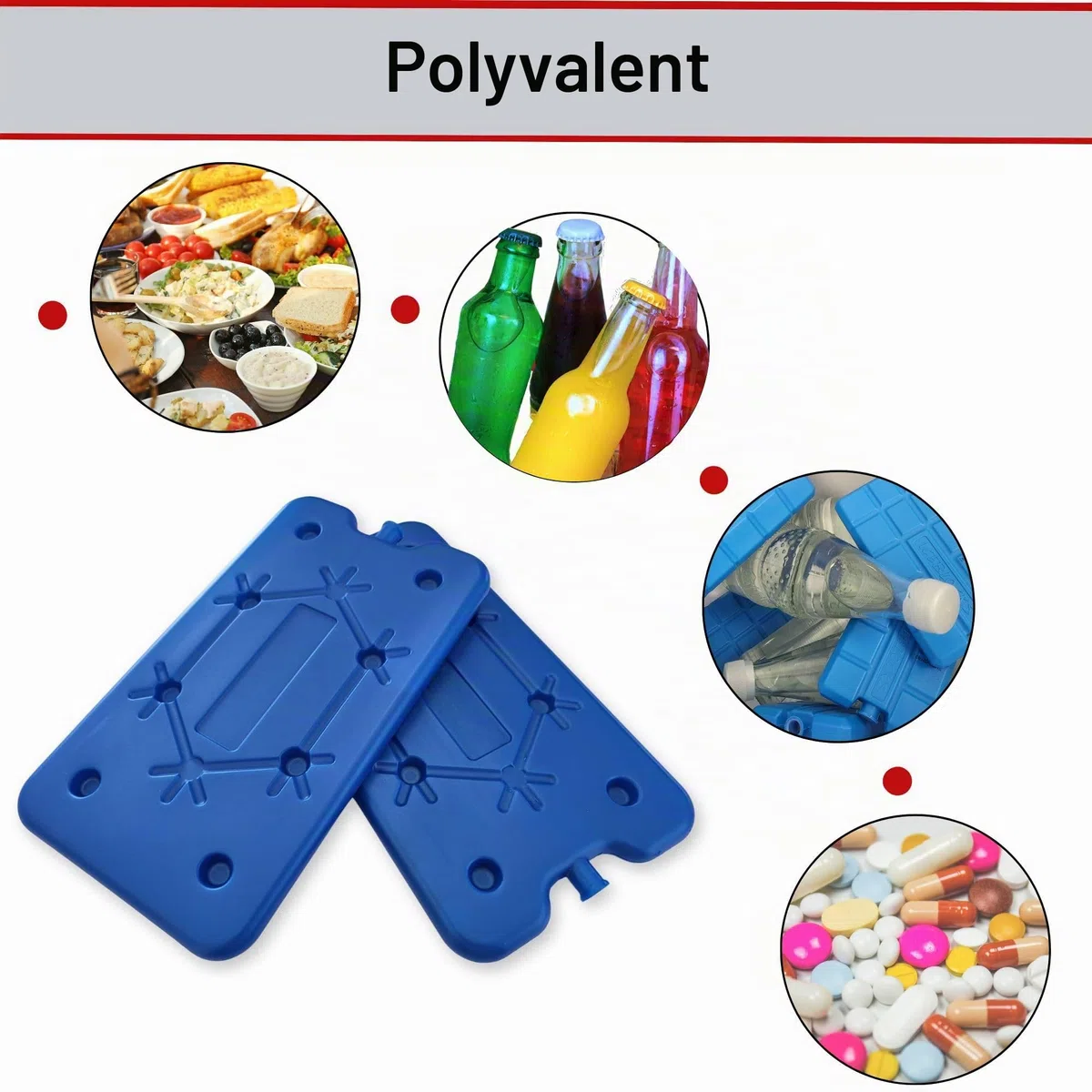 ToCi 8 blocs réfrigérants de 400 ml chacun – Éléments de refroidissement plats pour sac isotherme et glacière - Minces blocs réfrigérants sans BPA et inoxydables - Coussins de refroidissement