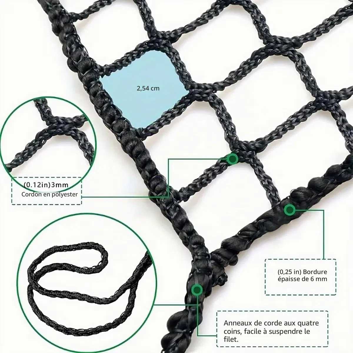 NEWFUN Filet de Golf, Filet de Protection réglable, Portable, pour Le Golf, Le Baseball, Le Hockey, pour l'intérieur et l'extérieur dans Le Jardin