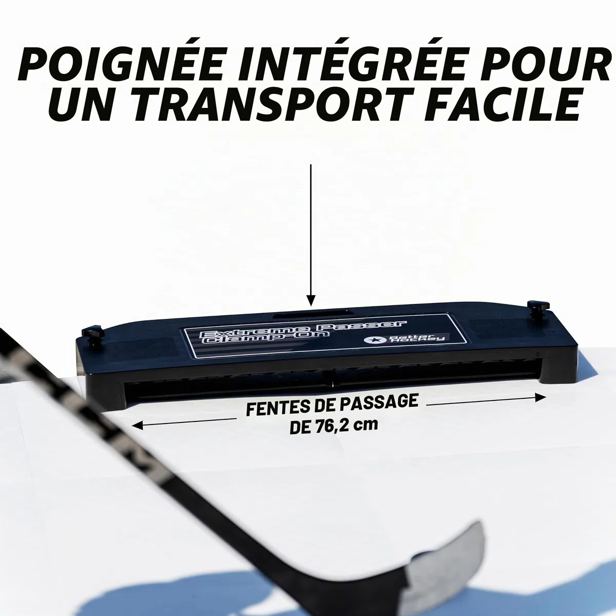 Better Hockey Extreme Passer Clamp-on Pro - Taille 77 cm - Incroyable passeur de Hockey