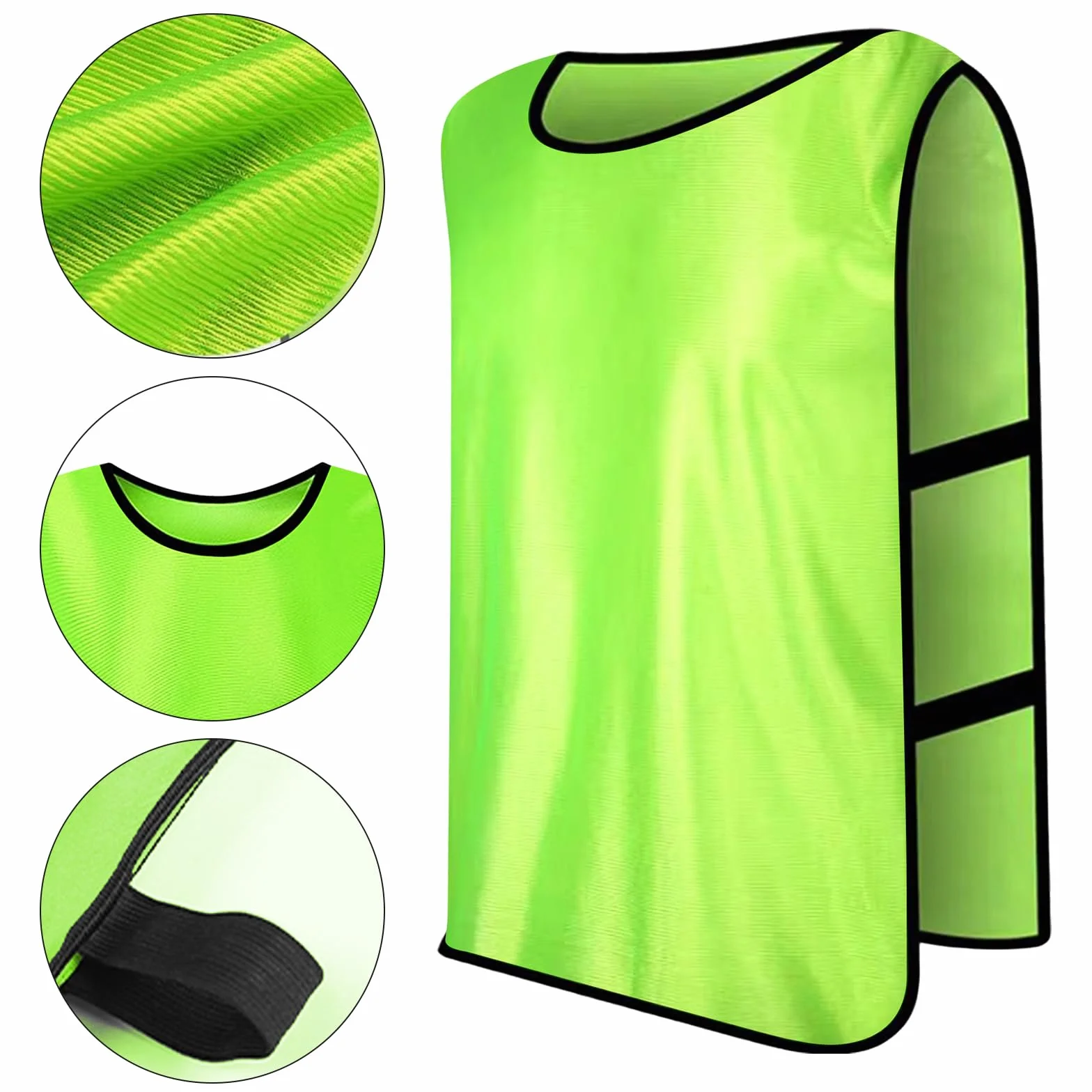 Chasuble De Sport Football, 12 Pack Chasuble Gilet De Sport, Dossards D'entraînement, Chasuble Football, Gilet D'entraînement De Football, Gilets Sport Maillots Pour Les Juniors Et Les Adultes (Vert)