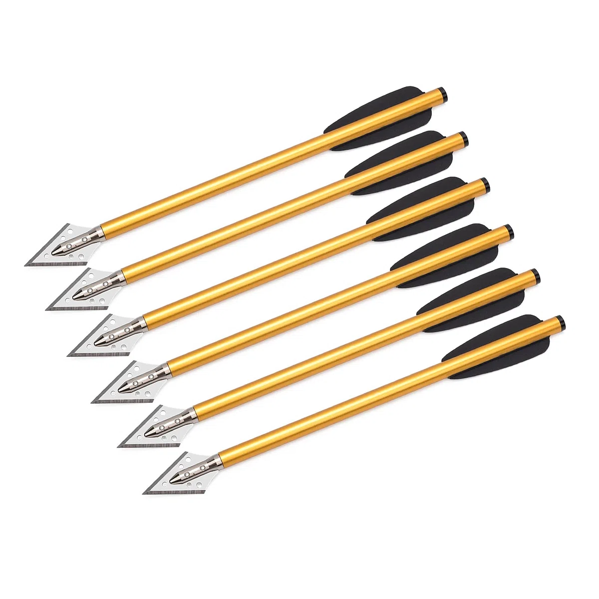 NIKA ARCHERY Flèches de Boulon d'arbalète en Aluminium de 6,6 "avec tête Large pour arbalète Pistolet 50-80 LBS Cible de Pratiquer Flèches en Aluminium Flèches d'arbalète Pistolet Boulons d'arbalète