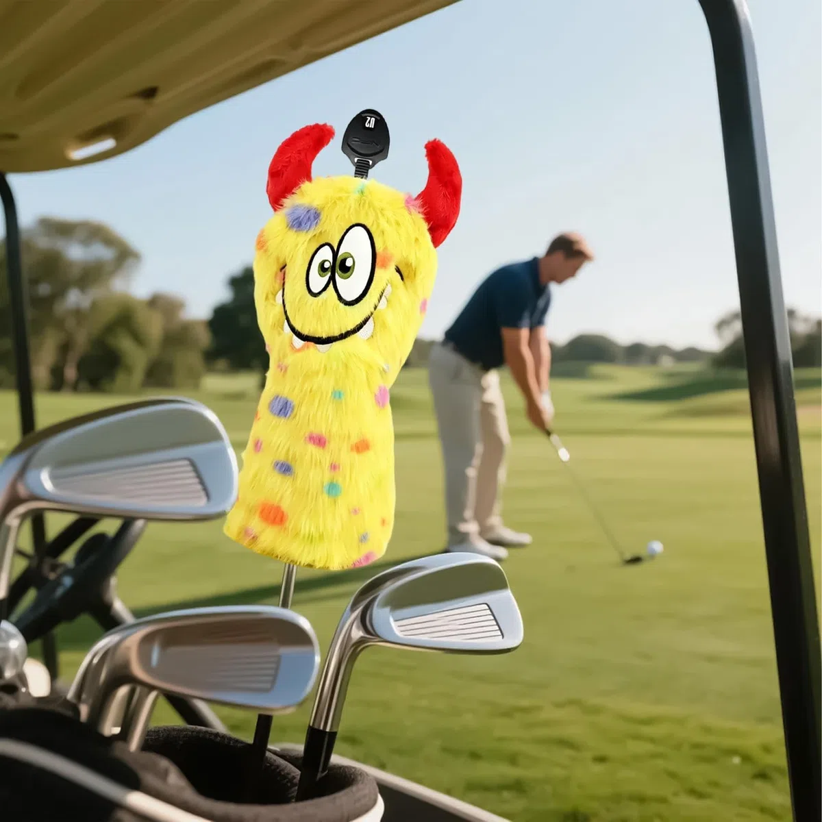 Couvre-club de golf – Couvre-club de golf | Couvre-tête en bois de parcours | Motif animal amusant | Housse de protection douce en peluche pour Driver Woods UT, pour homme et femme, sports de plein