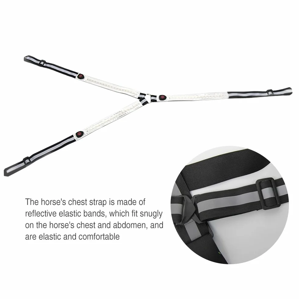 Collier plastron LED réglable pour une visibilité nocturne et