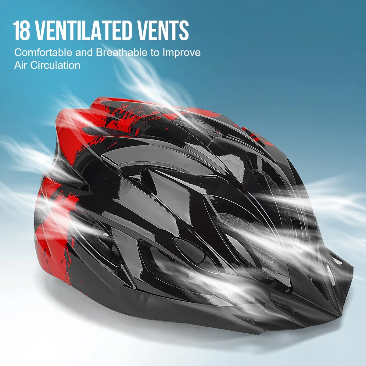 Casque de vélo pour Homme et Femme avec lumière pour Adulte Unisexe - Casque de vélo de Montagne réglable - 57 à 62 cm