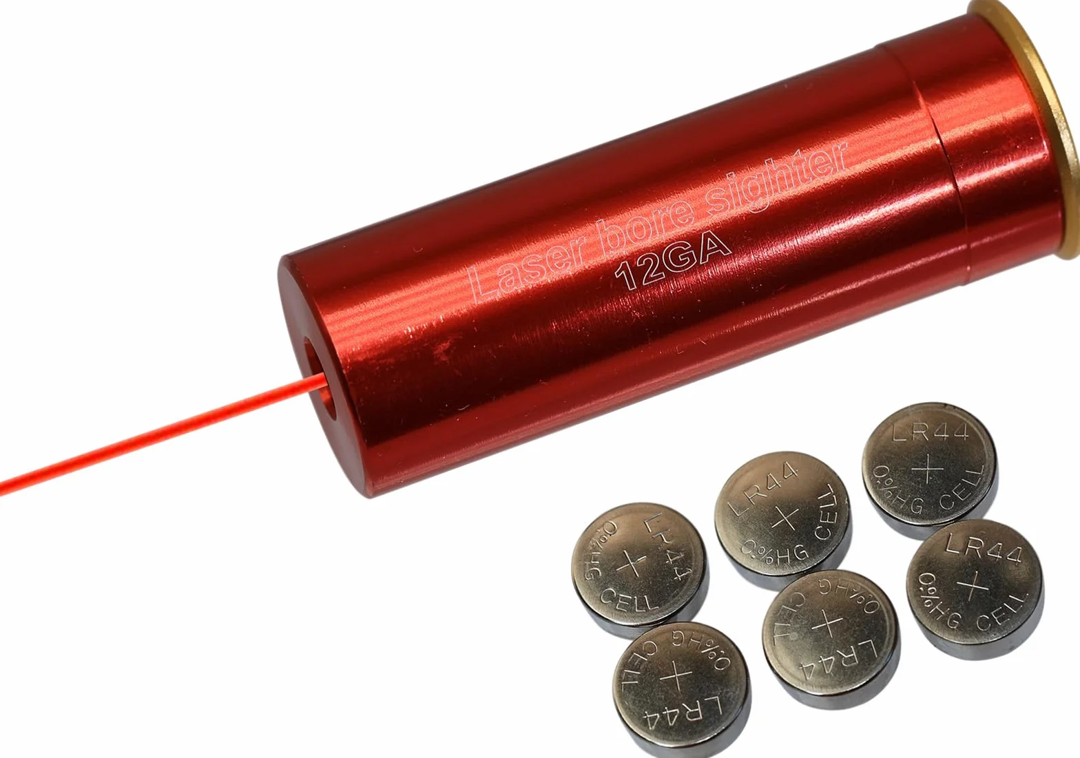 12GA Bore Sight Cartouche Red Dot avec 2 Jeux de Piles