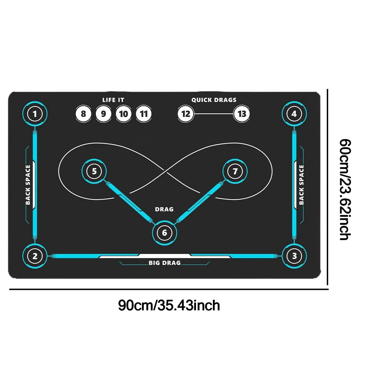 Hockey Dribbling Board Pad - Large Non Slip Training Mat, Portable Stickhandling, Precision Control | Équipement de Pratique Sportive avancée pour Les équipes d'entraîneurs d'apprenan