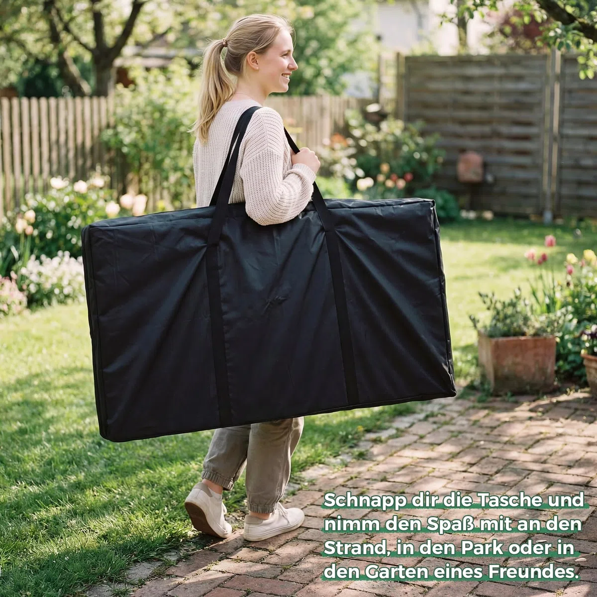 Cornhole - Kit d'extérieur en bois véritable - 120 x 60 cm - Bean Bag Game avec 10 sacs et sac - Jeu professionnel pour adultes, enfants, jardin, plage, camping - Accessoires officiels de tournoi