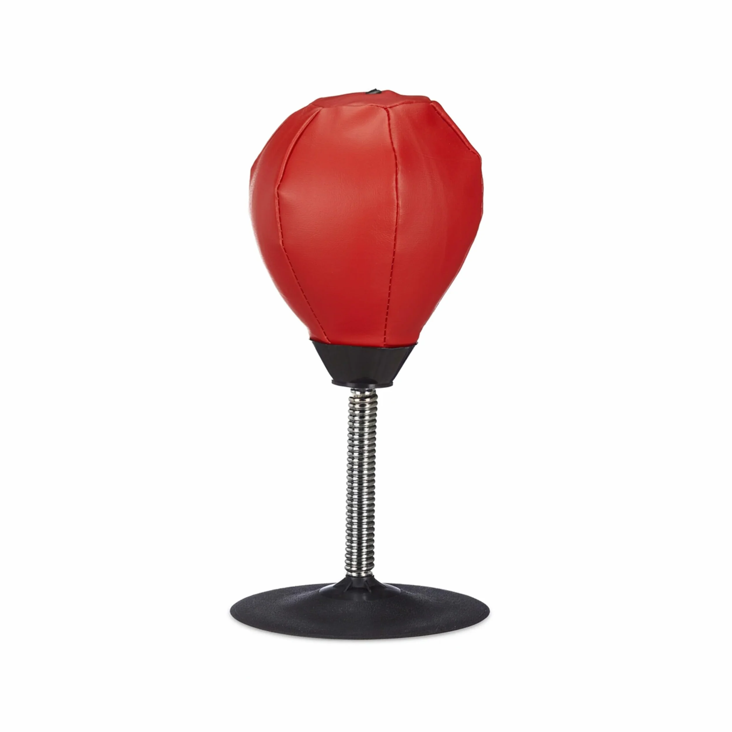 Relaxdays 10022328 Punchingball Tisch, Boxbirne Schreibtisch, Büro Punching Ball Anti Frust, HxBxT : 35 x 18 x 18 cm, Rouge/Noir