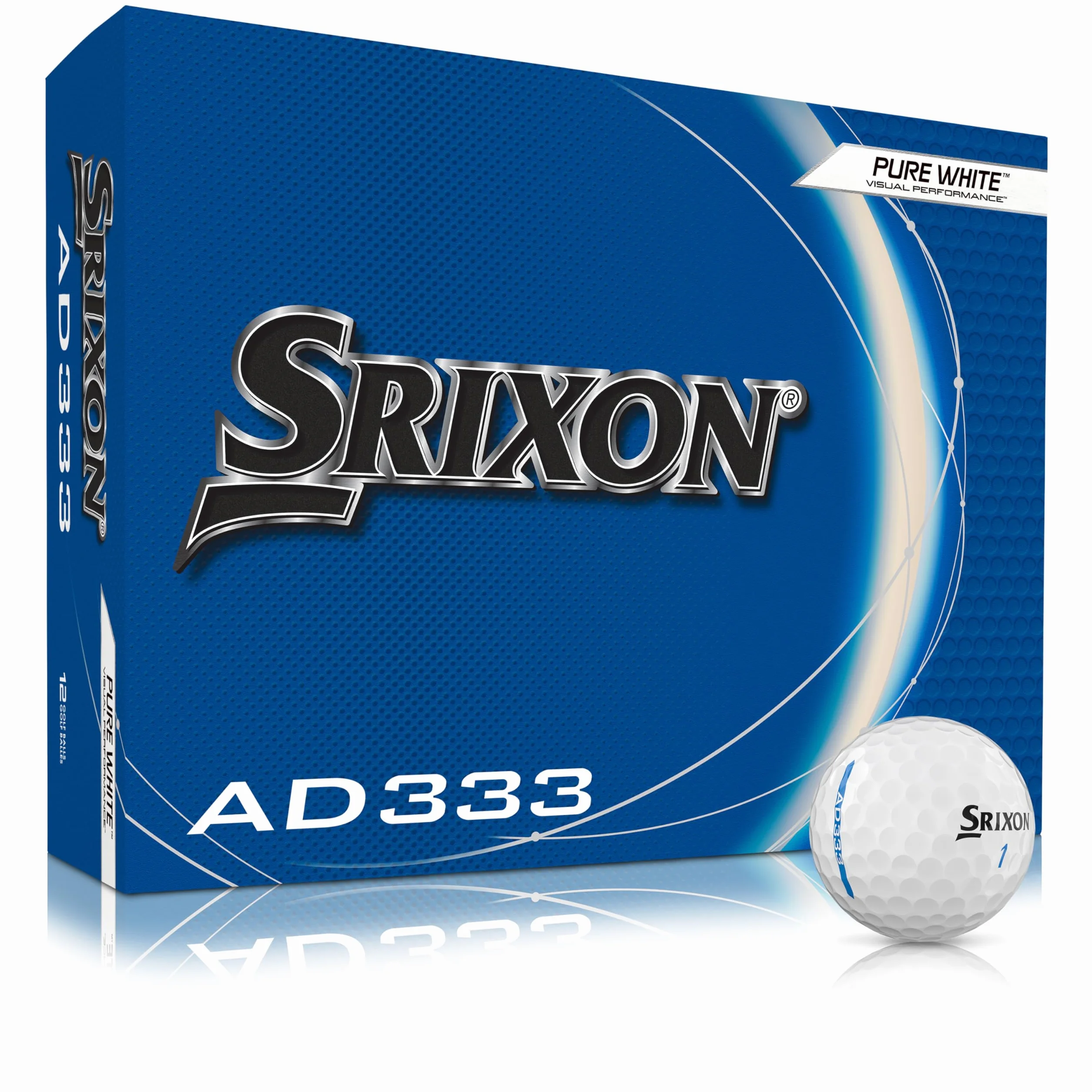 Srixon AD333 Balles de Golf Longue Distance|Toucher Plus Doux et Contrôle Exceptionnel |Emballage Écologique |Idée Cadeau Golfeur | Boîte de 12