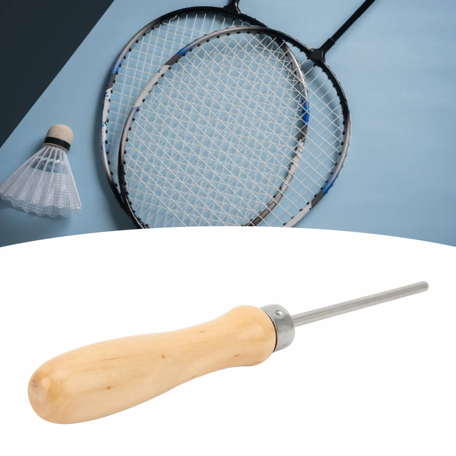 Raquette de Cordage Poinçon Droit, Outils de Cordage de Raquette de Badminton de Tennis Universels Portables pour L'extérieur