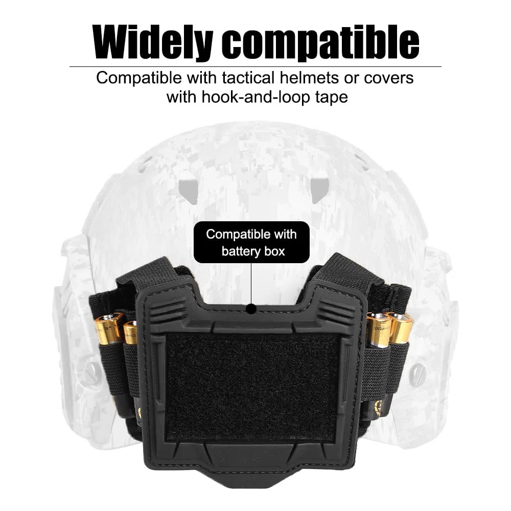 Pochette de Batterie pour Casque Tactique, Sac de Poids Casque d'airsoft élastique, Poche de Contrepoids étanche pour Casques PVS-31 et GPNVG