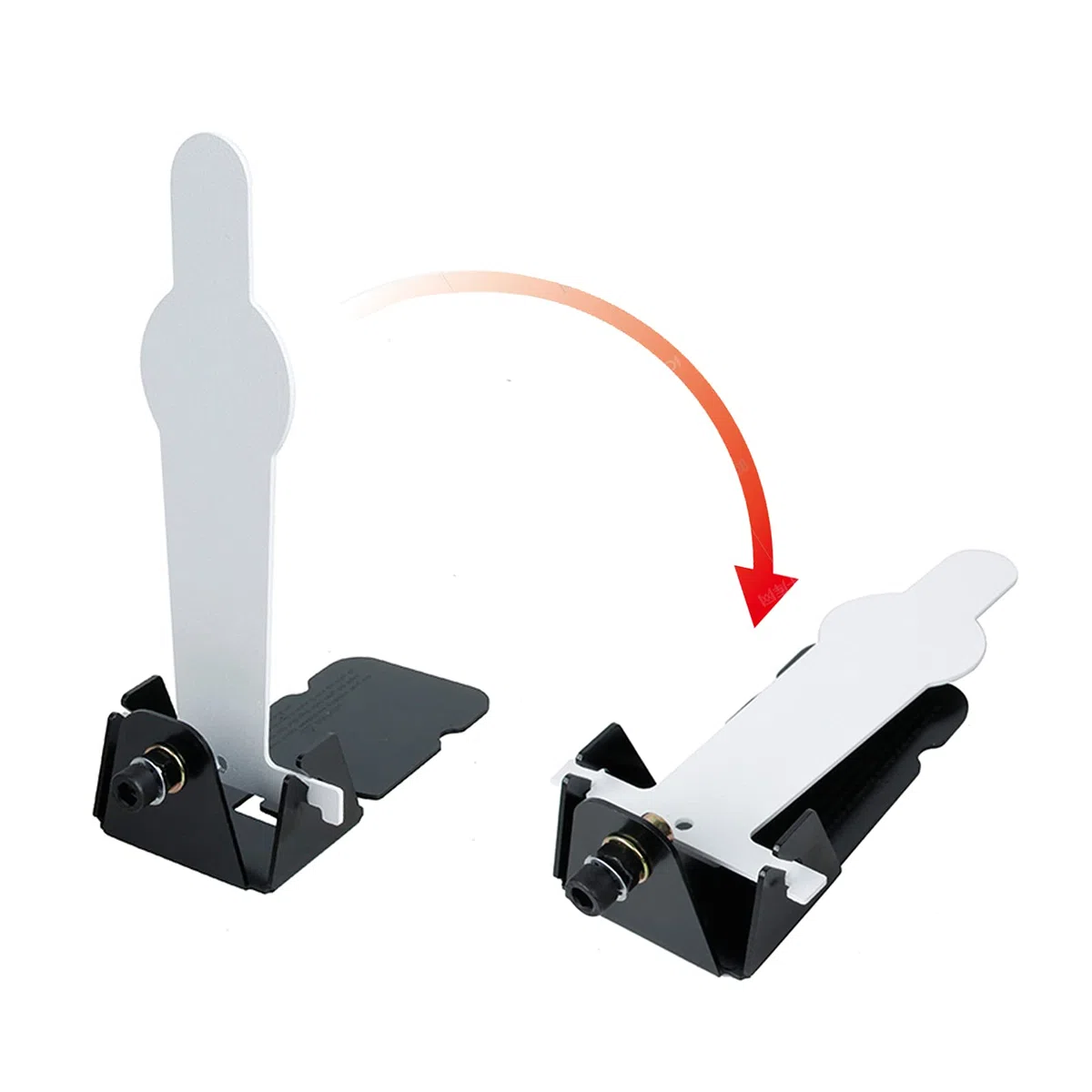 Atflbox Lot de 2 Réinitialisation de la Cible de tir en métal Cible d'entraînement pour Pistolet de Airsoft BB Guns pour extérieur et intérieur (Pop)