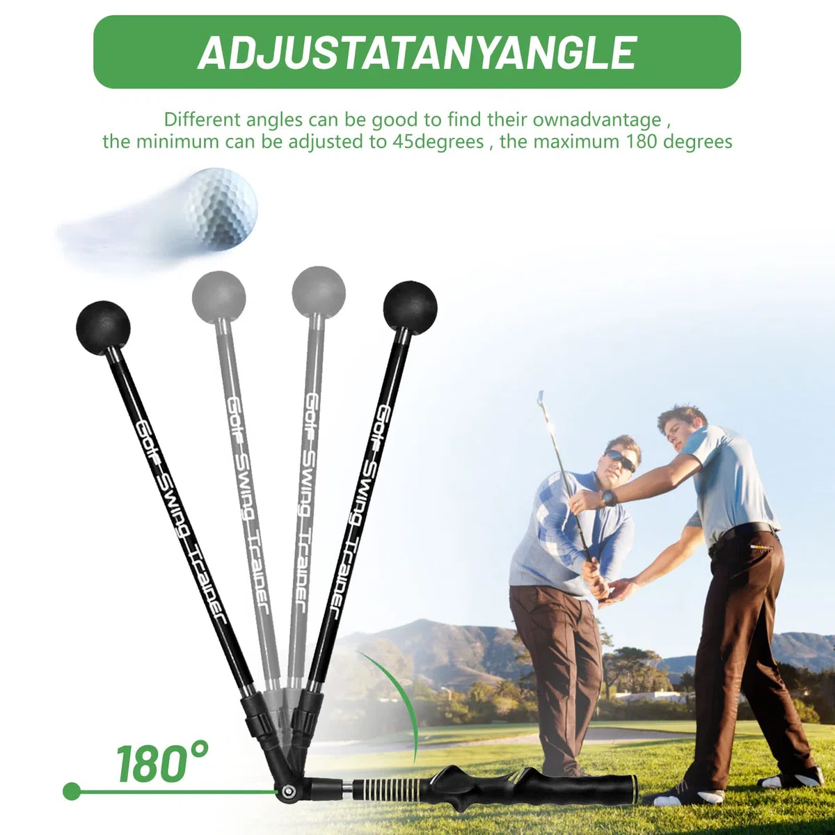 Pliable Golf Swing Trainer, Appareil l'entraînement de Télescopique Golf Swing Posture Correcteur, Golf Swing Stick Training Aid pour Aide d'exercice de Force pour Golf