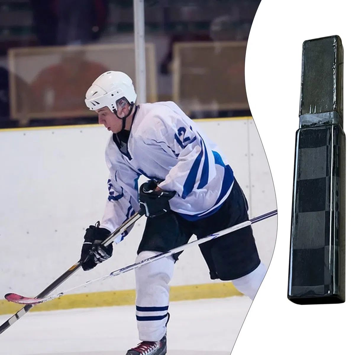 Bouchons d'extrémité pour batte composite de hockey - Embout pour extension de crosse de hockey - Barre d'extension polyvalente pour crosse de hockey sur glace - Batte composite légère - Remplacement