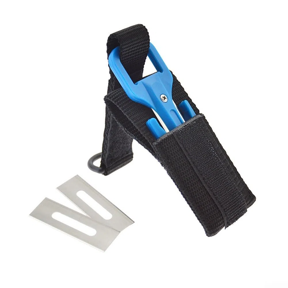 Lame spéciale de coupe pour plongée sous-marine, pointe émoussée, coupe-ligne sous-marine, équipement sécant pour une utilisation sous-marine (bleu)