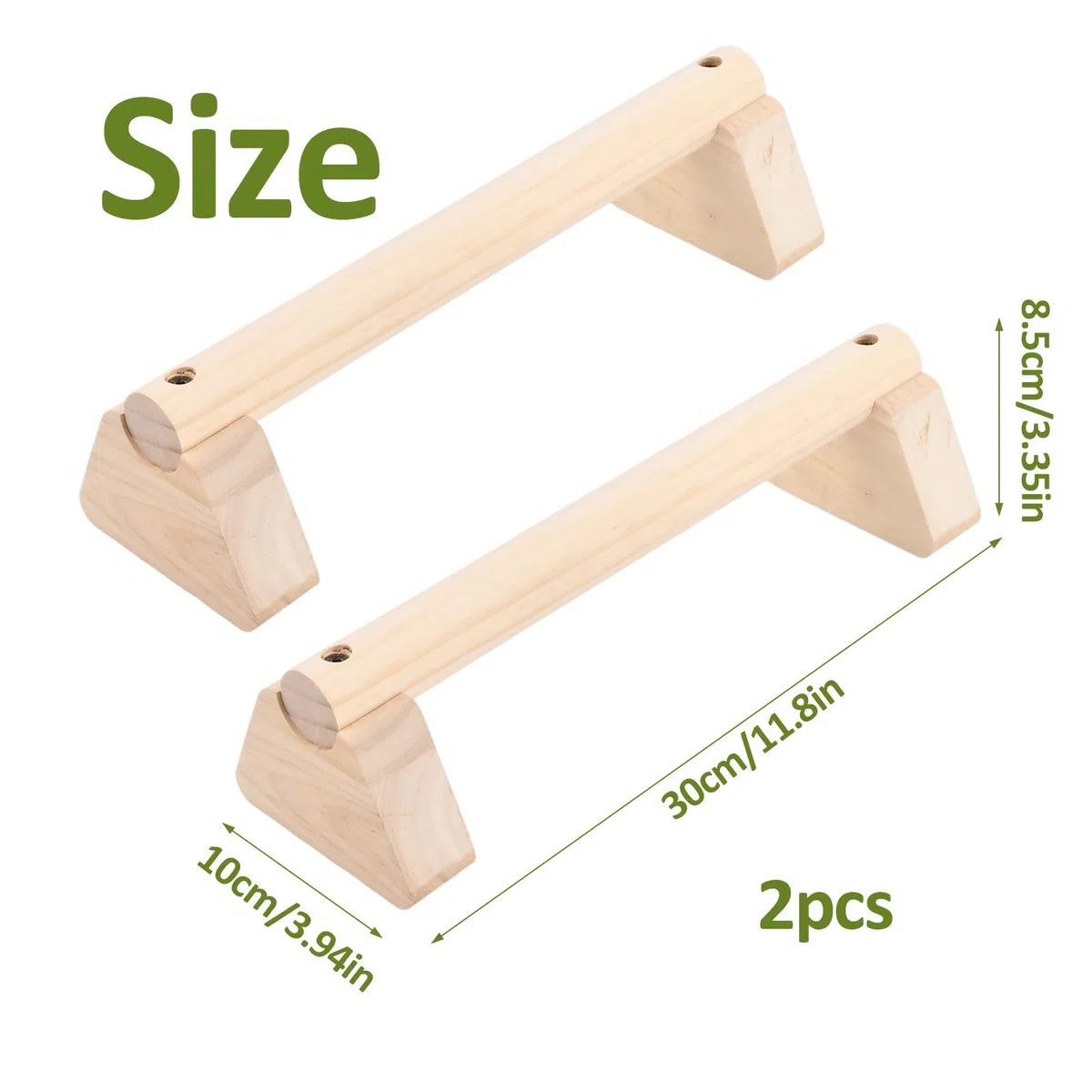 2 Pcs Barre Parallel 25cm 30cm, Épaisse, Capacité Charge 300kg, Parallettes avec Support Poignet Réglable, Base Antidérapante, Haltere Musculation, Poutre Gymnastique Push Up Calisthenics Yoga