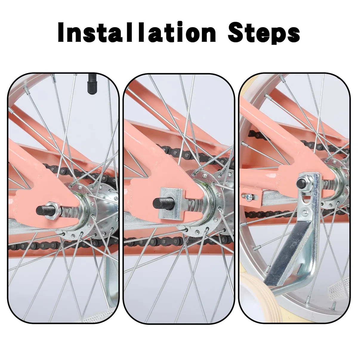 AVASTA kit de stabilisateur de vélo avec roues d'entraînement montées compatible pour vélos de 35,6 cm