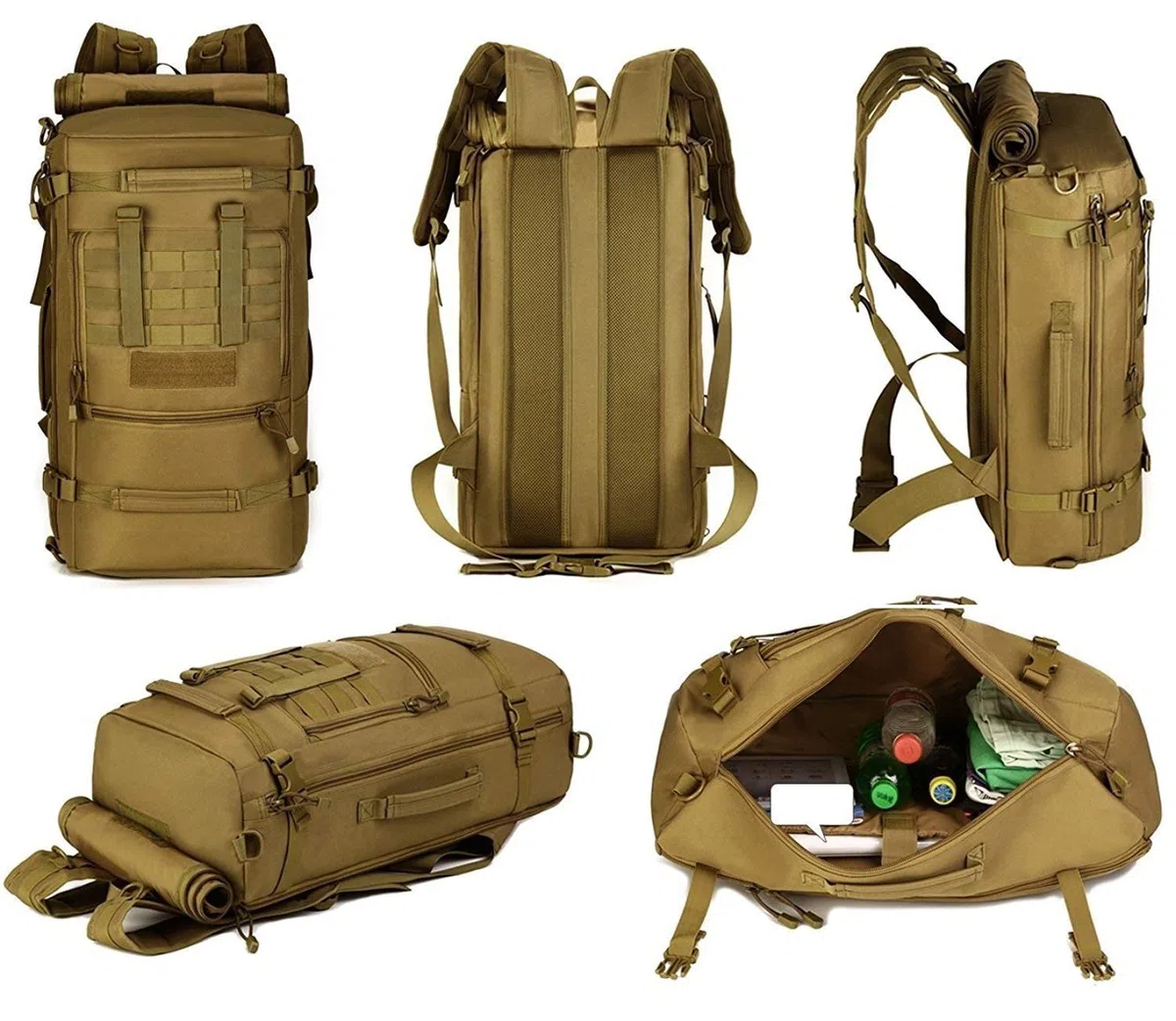 Selighting Taktischer Rucksack 40L/50L Militär Wander-Duffel-Tasche 3-Tages-Notfalltasche Molle Camping Jagd Trekking Tagesrucksack für Männer und Frauen