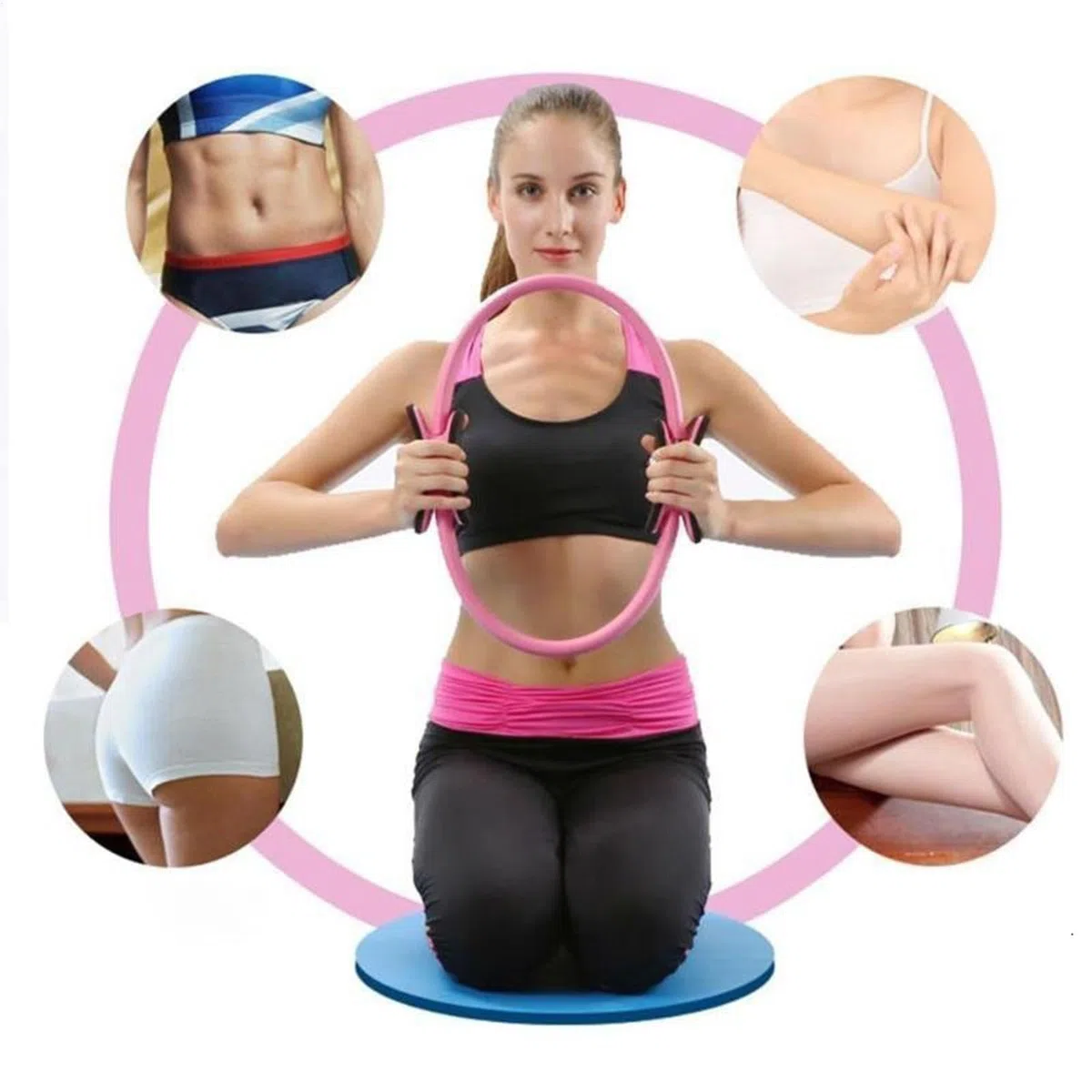 Kit de Pilates pour la maison Better Me - Ensemble de 5 anneaux de pilates - Kit essentiel de pilates - Anneau circulaire pour jambes, bras et cuisses - Perte de poids