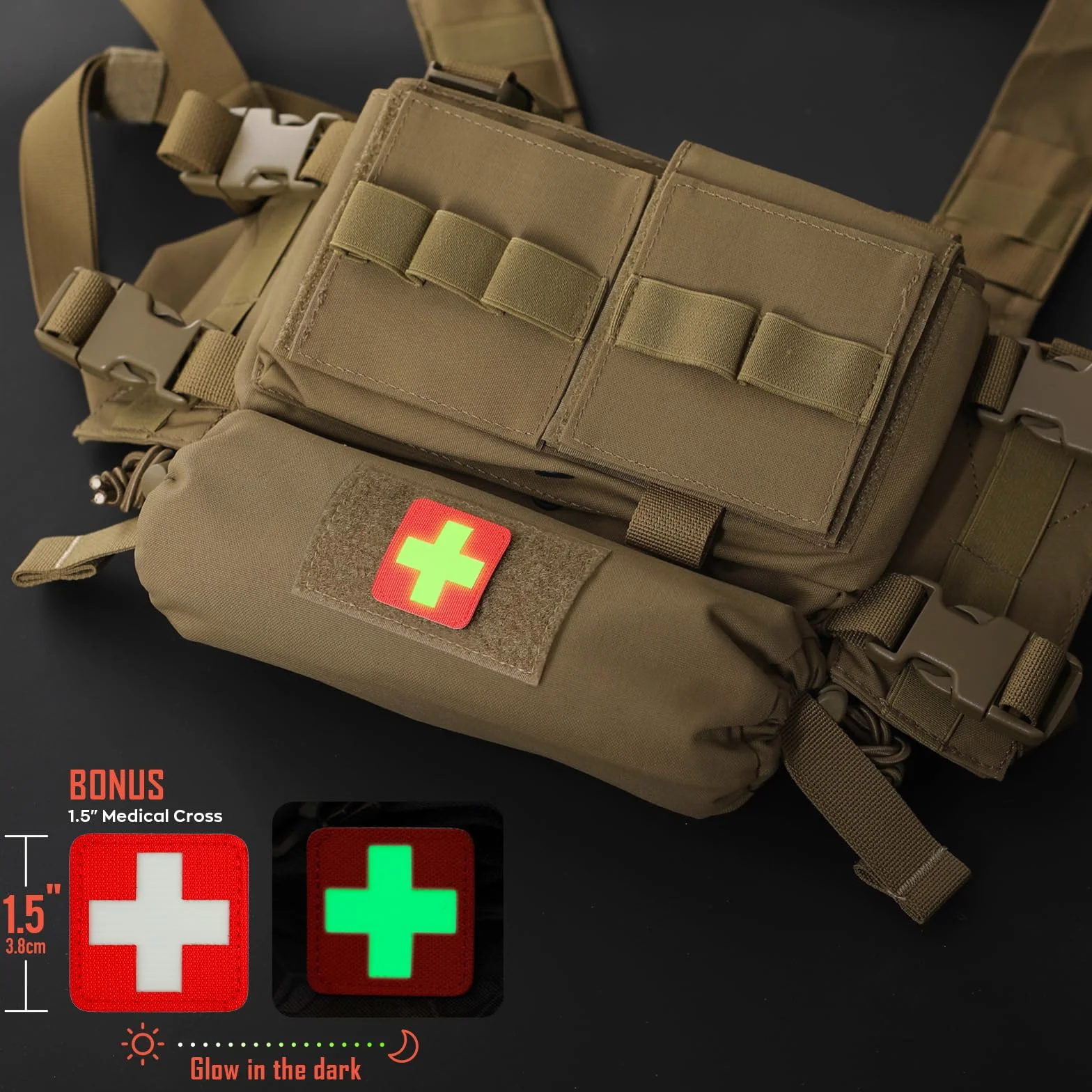 WYNEX Pochette de Secours Tactique Ifak Poche Molle de Premiers Secours Pochette de Survie Militaire Sac de Premiers Soins Molle Poche d'Urgence Médical Pochette de Vidange pour Gilet JPC CPC AVS