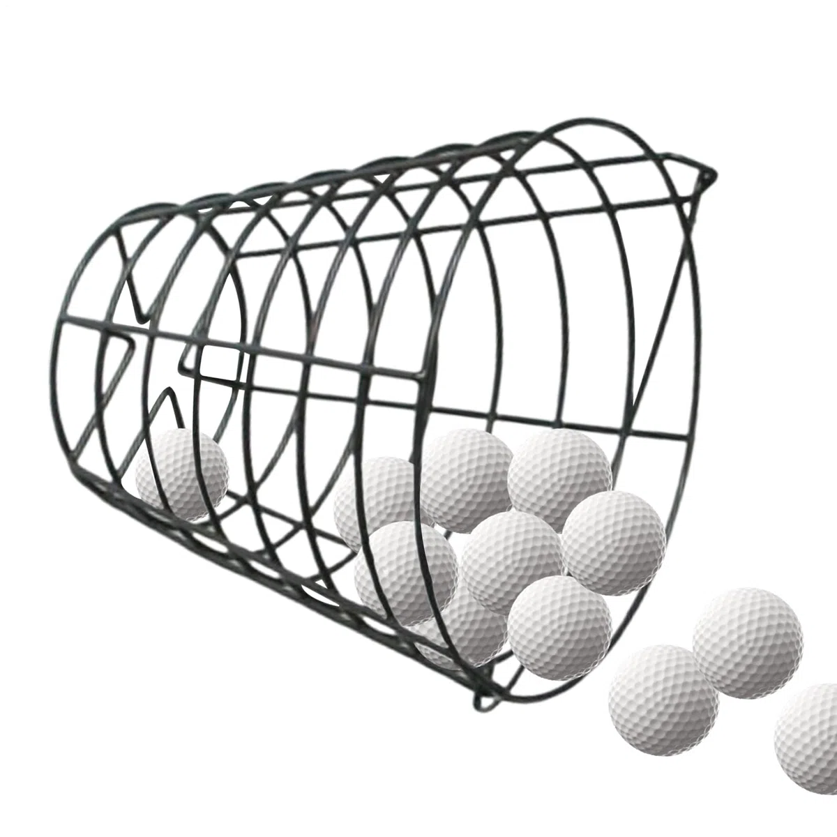 Teksome Panier De Rangement pour Balles De Golf,Conteneur 100 Balles | avec Poignée pour Practice Jardin Parcours Équipement Sportif