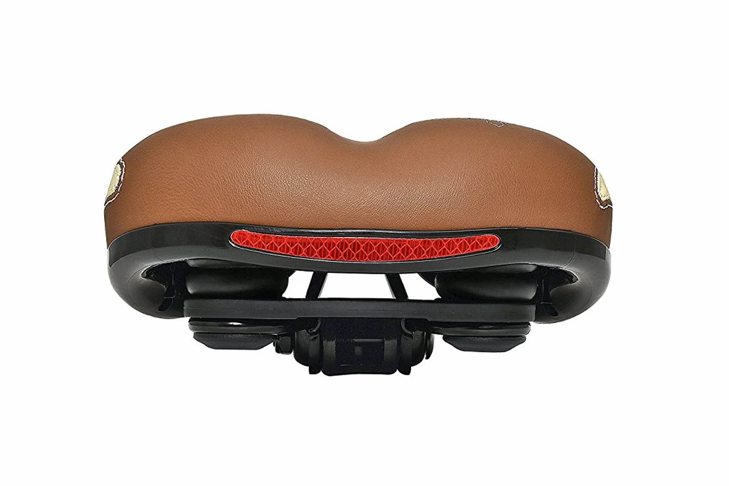 WITTKOP Big City - Selle de vélo pour vélos de Ville, Selle de vélo très Confortable avec réflecteur et Grande Assise Souple I Selle de vélo pour Homme, Selle de vélo pour Femme, Confortable