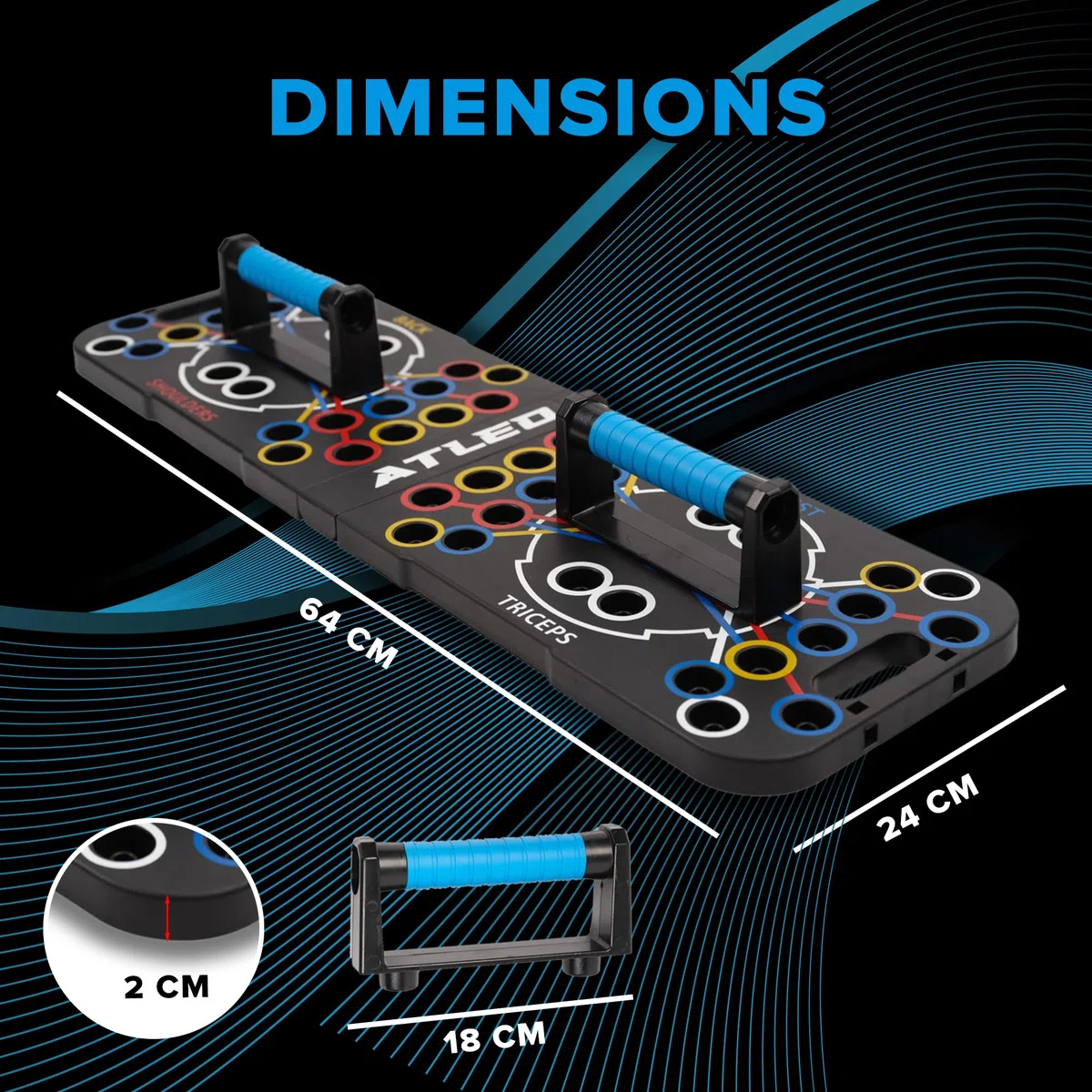 Planche de Pompe Musculation 12 en 1 Push Up Board Multifonction avec Poignées, Bandes, Antidérapants Musculation Homme/Femme, Calisthenics, Fitness Maison