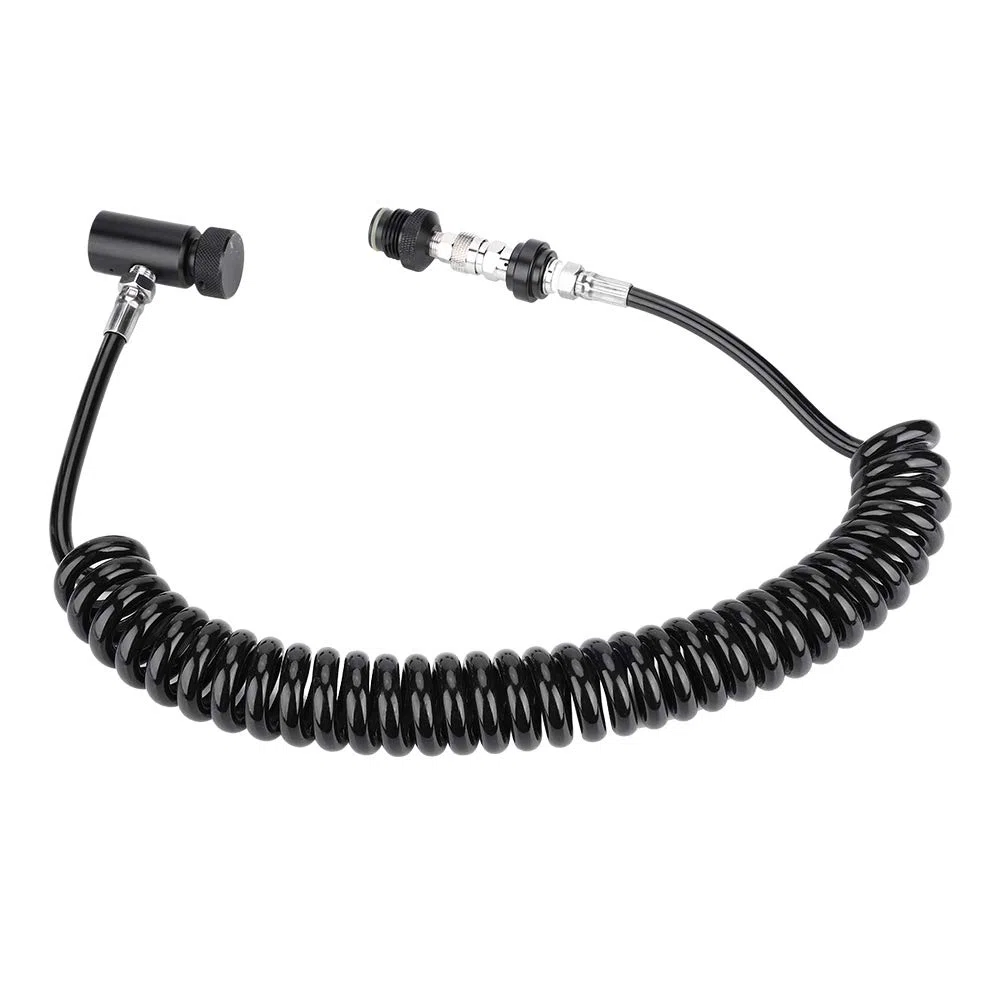 Marqueur de Paintball, Bobine à Distance, Tuyau de Valve de Connexion de Cylindre, Tuyau Ondulé, équipement D'équipement de Paintball, Régulateur Portable Durable, Purgeur à Distance de Paintball, Pai