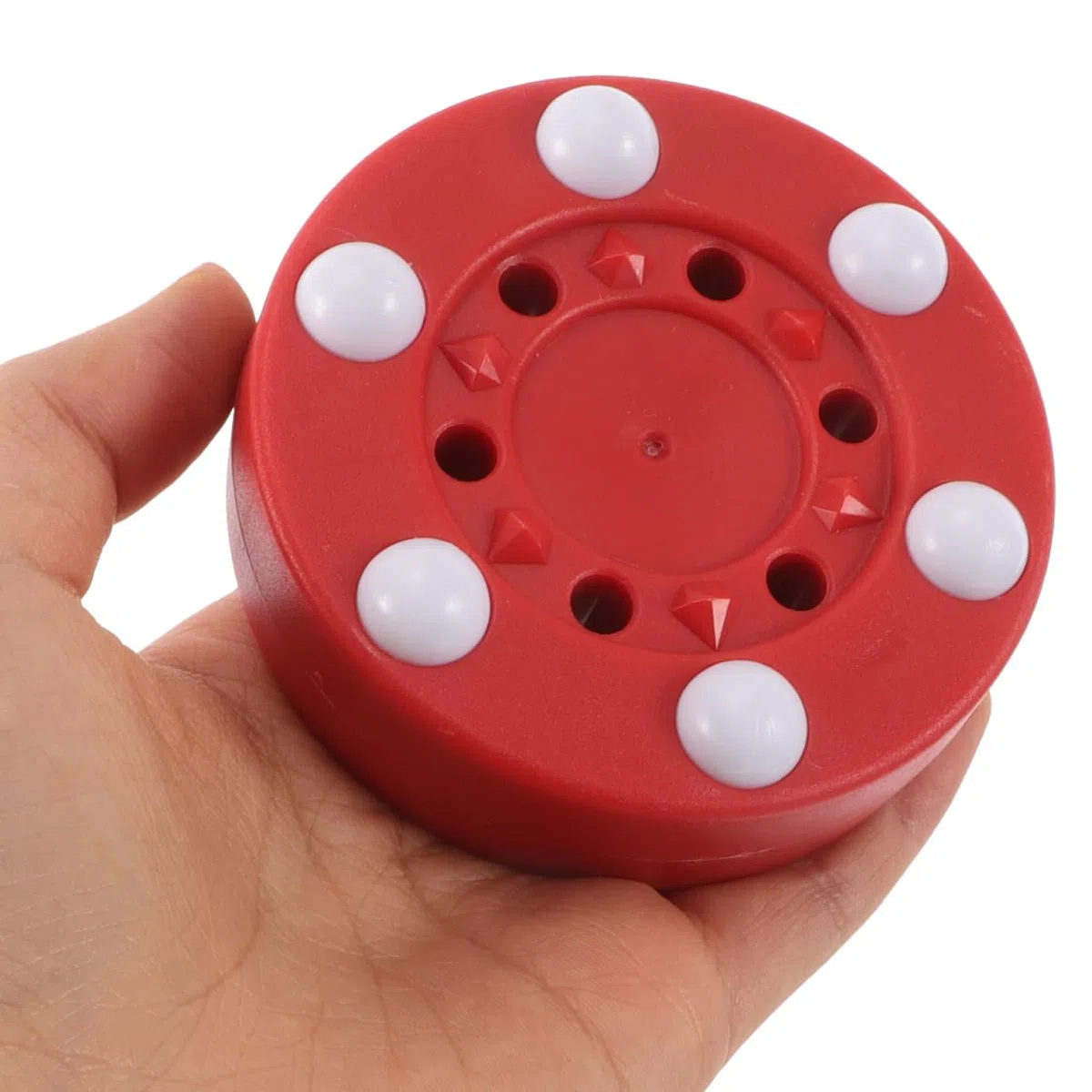BESPORTBLE Roller entraînement de Hockey Palette de Hockey Puck entraînement air-Hockey Hockey Professionnel balles de Hockey rondelle de Match de Hockey d'entraînement PP Rouge