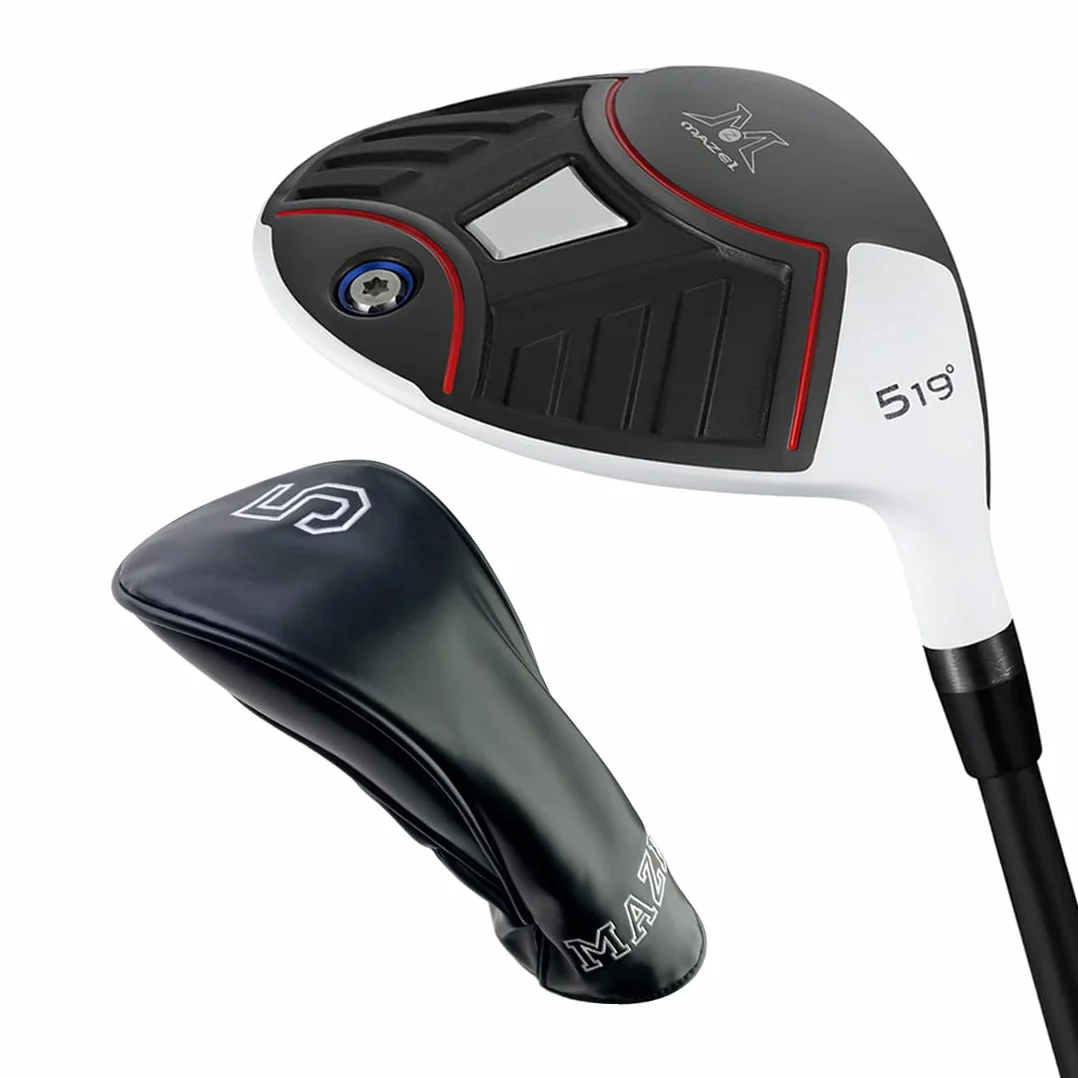 Mazel-Bois de parcours de golf pour homme, 18 degrés,110 cm environ, manche en graphite, pour droitiers, lot de 5