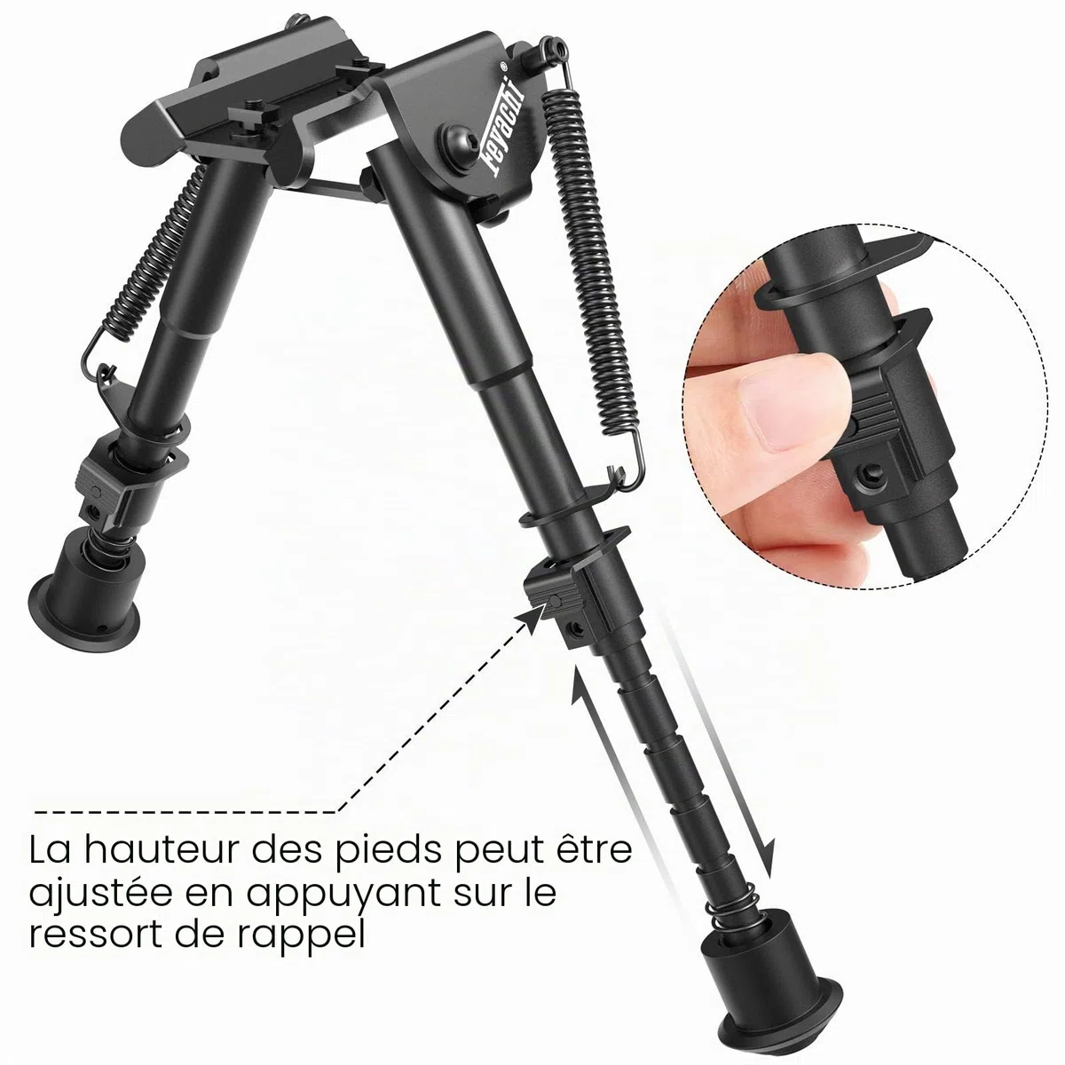 Feyachi B13 Mlok Bipied 6-9 Pouces bipied Rilfe léger se Fixe Directement au système Mlok pour la Chasse et Le tir(Sable)