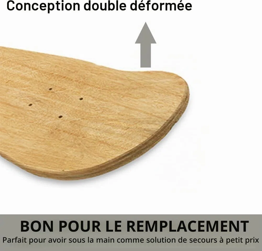 bimiti Lot de 2 planches de skateboard à 7 couches en érable pour enfants, adultes, filles, garçons, débutants et professionnels