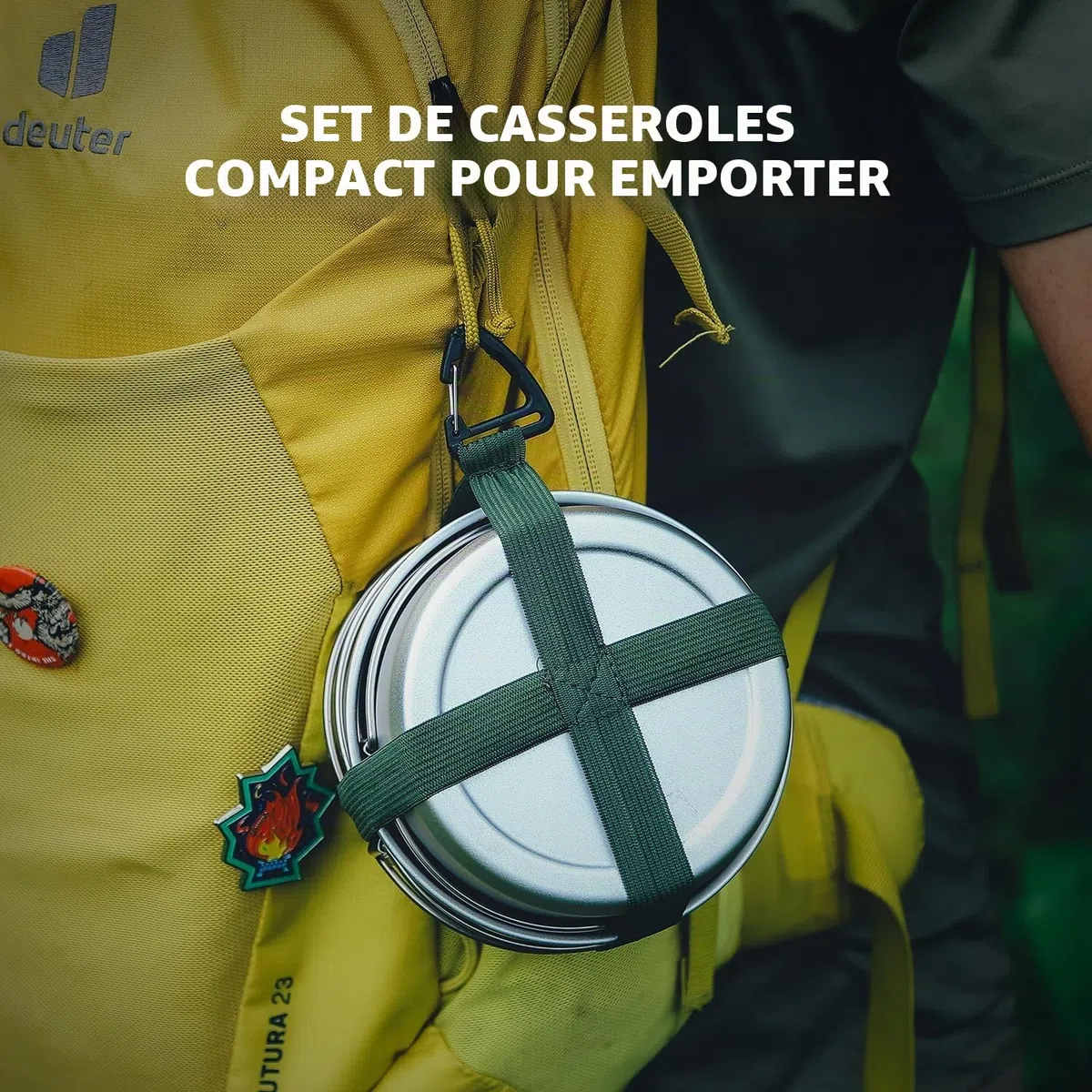 Fire-Maple Frost Mini Set de Cuisine de Camping Ultraléger, Casserole et Poêle Compactes en Aluminium pour Randonnée et Trekking, Design Empilable Léger Compatible avec Cartouche de Gaz