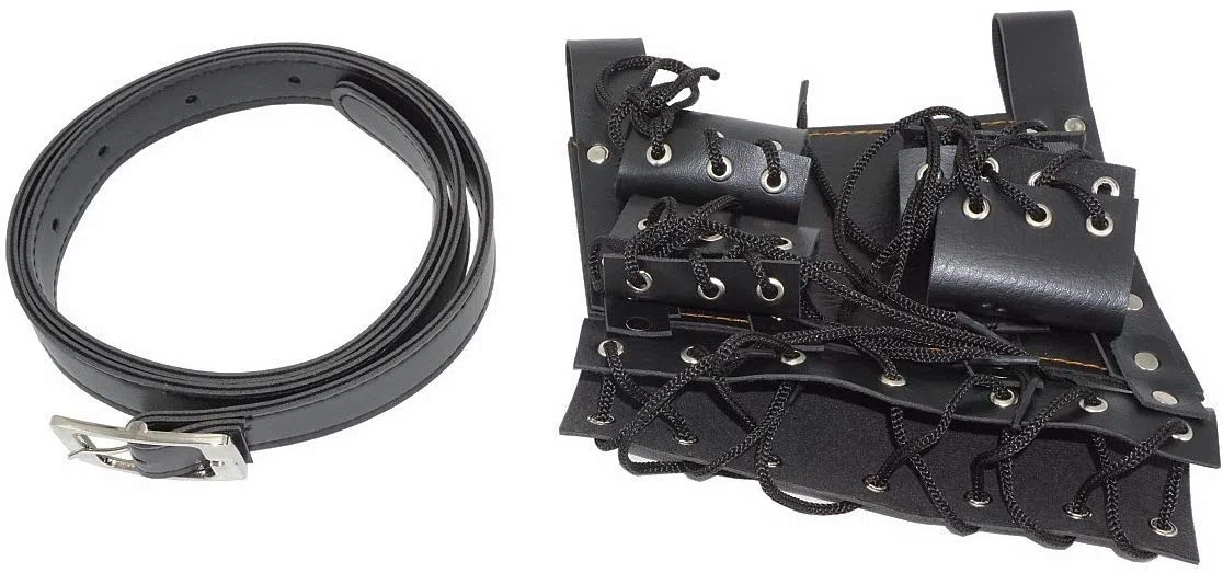 EN7JIOY Sac à épée Souple Polyuréthane Noir Étui Arme Peiyu Sword Bag Anime Costume Sac de Rangement avec Sangle Arrière et Ceinture